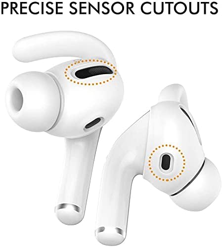 Ahastyle 3 זוגות AirPods Pro Wooks Ear מכסה [כיס אחסון נוסף] מכסה אוזניים נגד החלקה על אביזרים תואמים ל- Apple